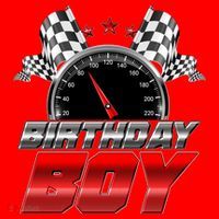 Racing Fan Birthday Boy Speedometer Santa Hat thumb 1