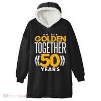 Romantic For Couples 50th Wedding Anniversary Hooded Wearable Blanket thumb 0