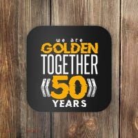 Romantic For Couples 50th Wedding Anniversary Coaster thumb 0