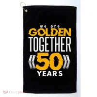 Romantic For Couples 50th Wedding Anniversary Golf Towel thumb 0