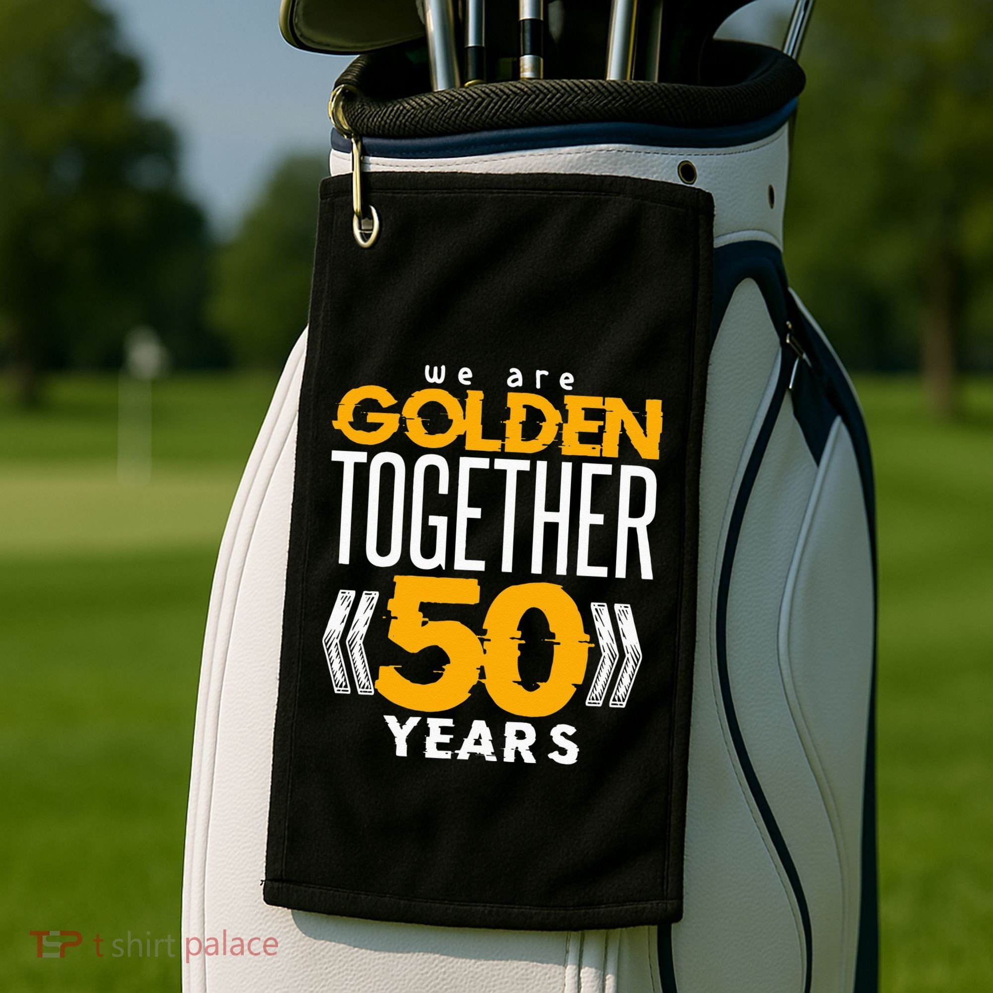Romantic For Couples 50th Wedding Anniversary Golf Towel