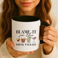 Retro Funny Cruise Blame It On The Drink Package Party Coffee Mug thumb 3