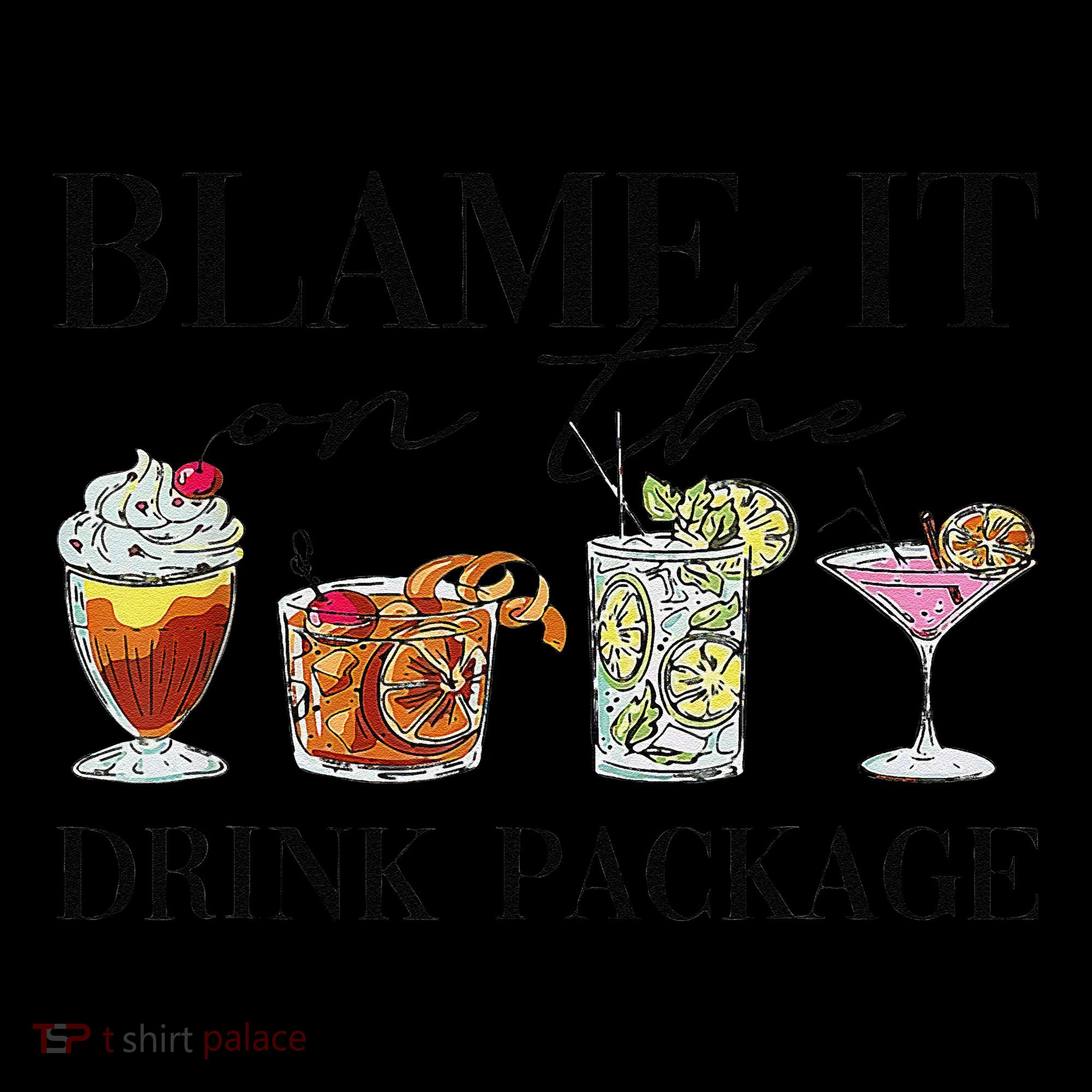 Retro Funny Cruise Blame It On The Drink Package Party Coffee Mug