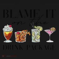 Retro Funny Cruise Blame It On The Drink Package Party Women's Hoodie thumb 2