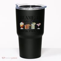 Retro Funny Cruise Blame It On The Drink Package Party Tumbler thumb 0