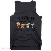Retro Funny Cruise Blame It On The Drink Package Party Tank Top thumb 0