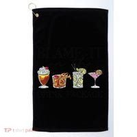 Retro Funny Cruise Blame It On The Drink Package Party Golf Towel thumb 0