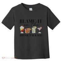 Retro Funny Cruise Blame It On The Drink Package Party Toddler T-Shirt thumb 0