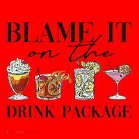 Retro Funny Cruise Blame It On The Drink Package Party Santa Hat thumb 1