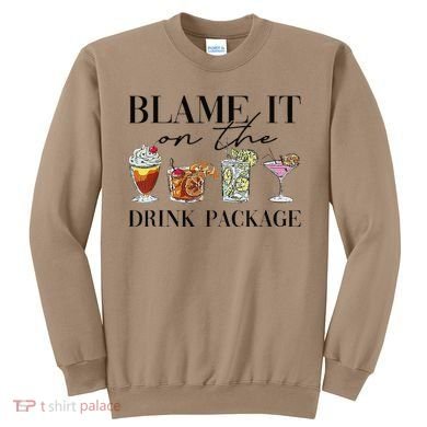 Retro Funny Cruise Blame It On The Drink Package Party Sweatshirt