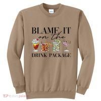 Retro Funny Cruise Blame It On The Drink Package Party Sweatshirt thumb 0