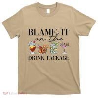 Retro Funny Cruise Blame It On The Drink Package Party T-Shirt thumb 0