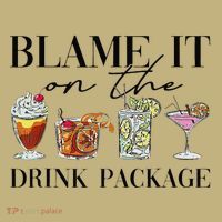 Retro Funny Cruise Blame It On The Drink Package Party Mousepad thumb 1