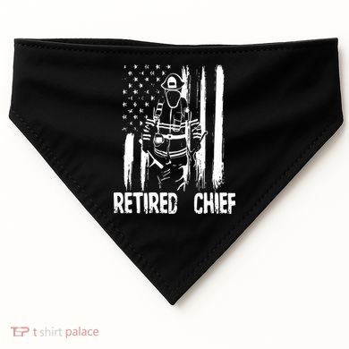 Retired Fire Chief Firefighter Shirts Fireman Gift USA-Made Doggie Bandana