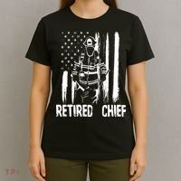 Retired Fire Chief Firefighter Shirts Fireman Gift T-Shirt thumb 4