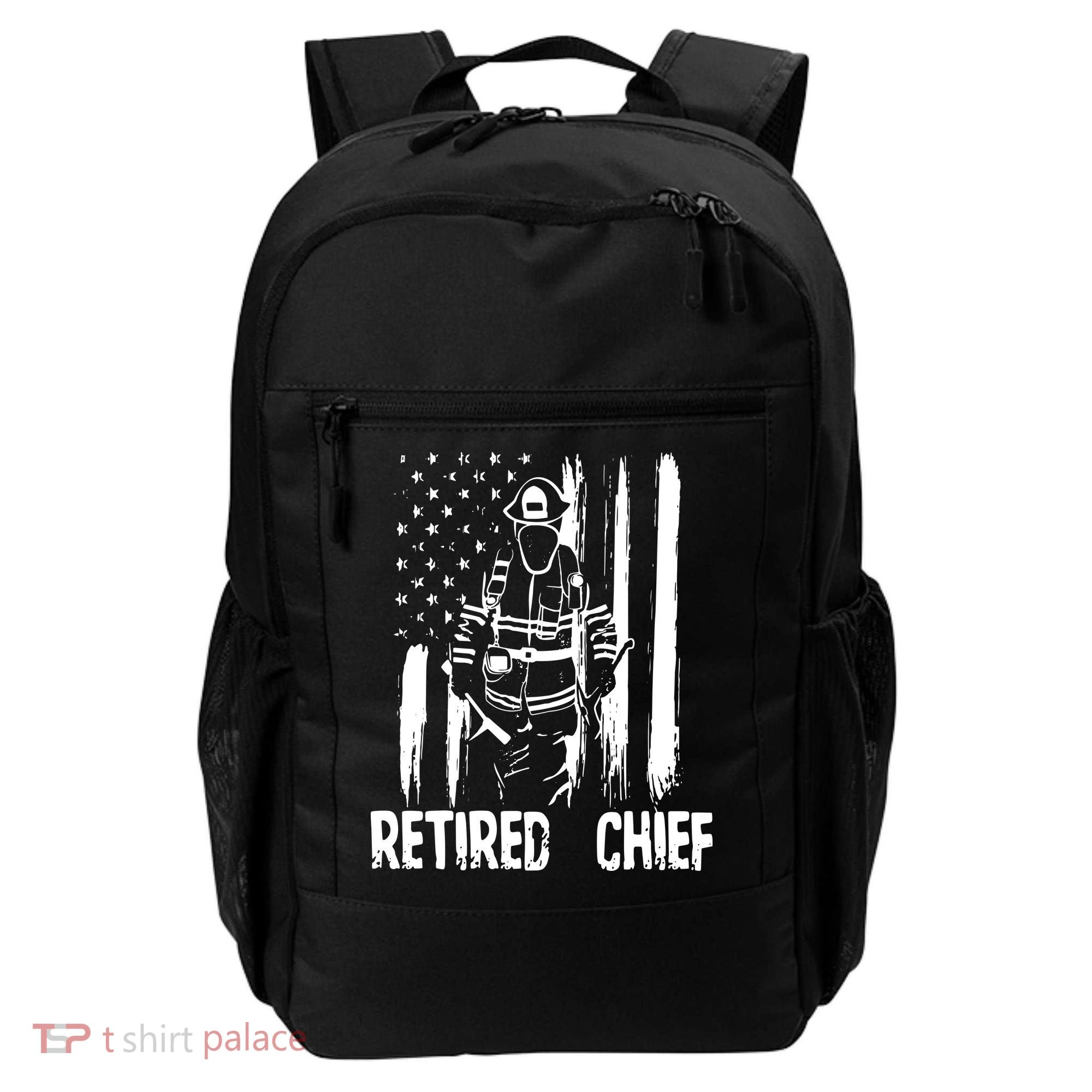 Retired Fire Chief Firefighter Shirts Fireman Gift Backpack