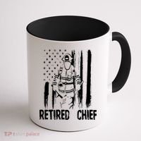 Retired Fire Chief Firefighter Shirts Fireman Gift Coffee Mug thumb 1