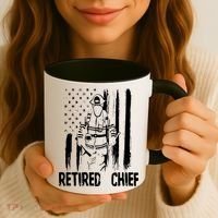 Retired Fire Chief Firefighter Shirts Fireman Gift Coffee Mug thumb 3