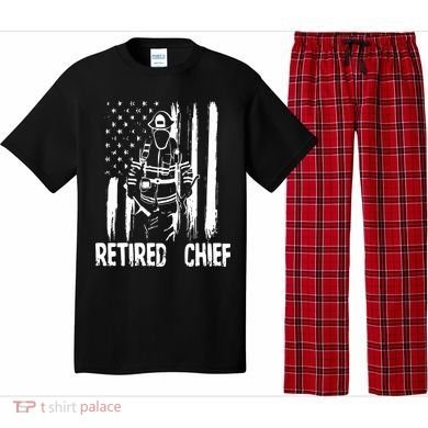 Retired Fire Chief Firefighter Shirts Fireman Gift Pajama Set