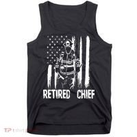 Retired Fire Chief Firefighter Shirts Fireman Gift Tank Top thumb 0