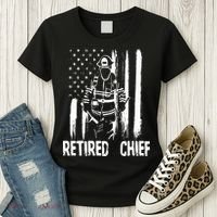 Retired Fire Chief Firefighter Shirts Fireman Gift Women's T-Shirt thumb 3