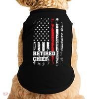 Retired Fire Chief Shirts Firefighter Rank Retirement Gift Doggie Tank thumb 0