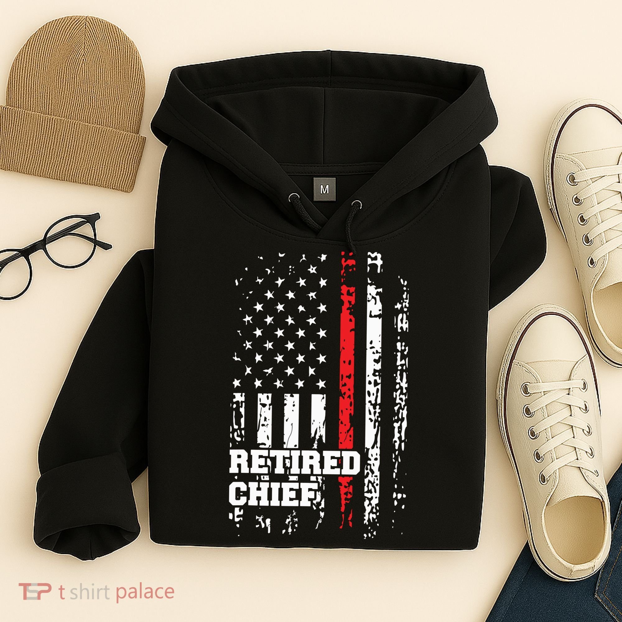 Retired Fire Chief Shirts Firefighter Rank Retirement Gift Hoodie