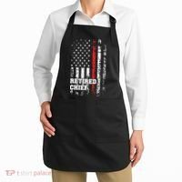 Retired Fire Chief Shirts Firefighter Rank Retirement Gift Apron thumb 2