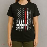 Retired Fire Chief Shirts Firefighter Rank Retirement Gift T-Shirt thumb 4
