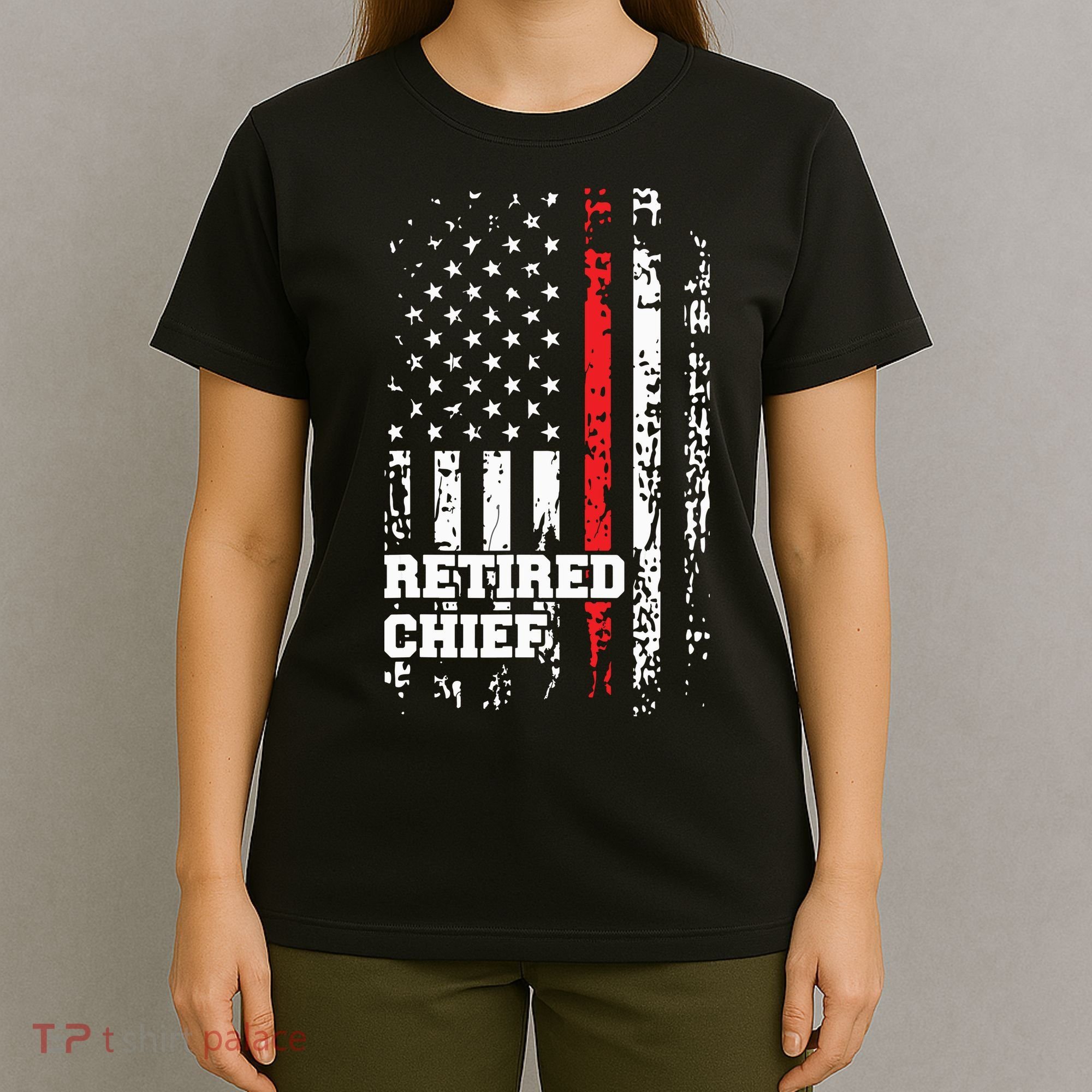 Retired Fire Chief Shirts Firefighter Rank Retirement Gift T-Shirt