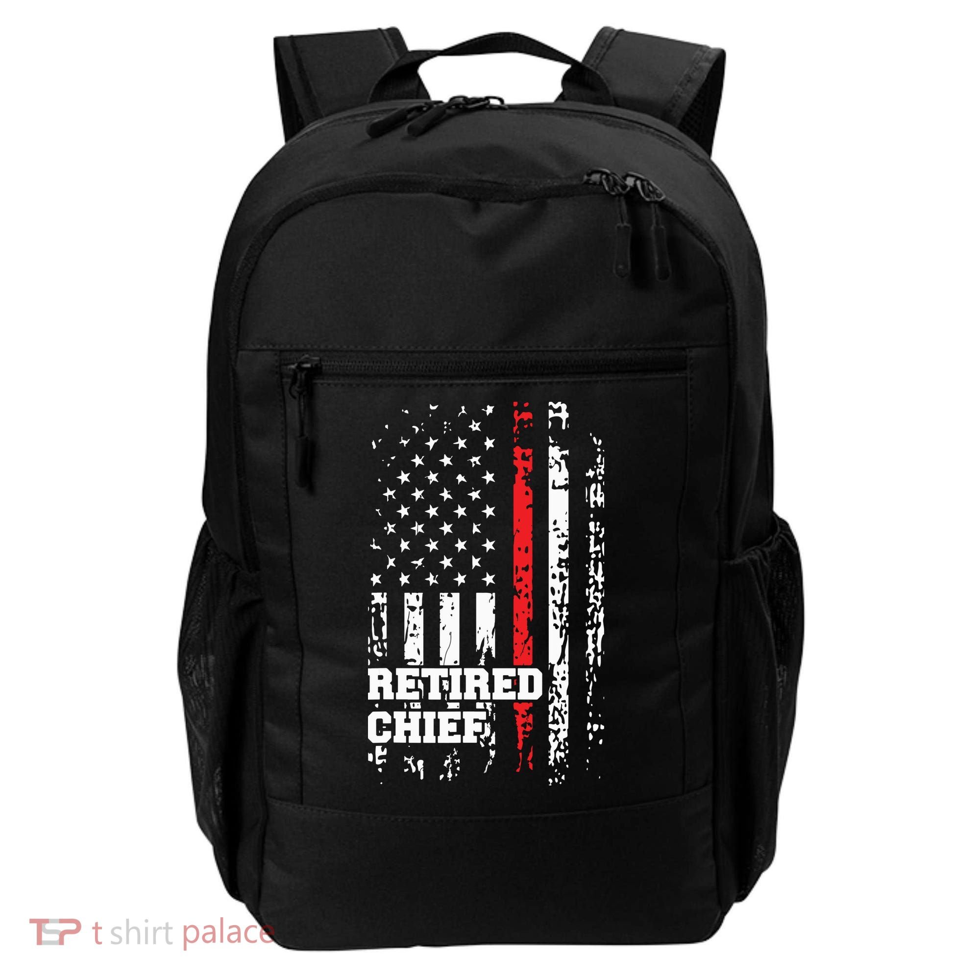 Retired Fire Chief Shirts Firefighter Rank Retirement Gift Backpack