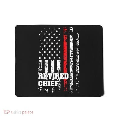 Retired Fire Chief Shirts Firefighter Rank Retirement Gift Mousepad
