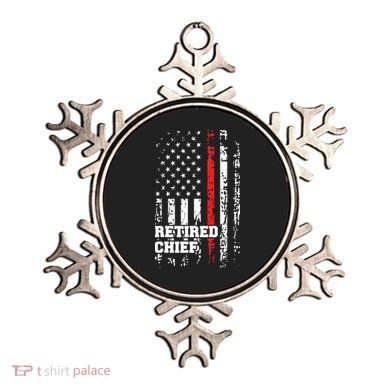 Retired Fire Chief Shirts Firefighter Rank Retirement Gift Ornament