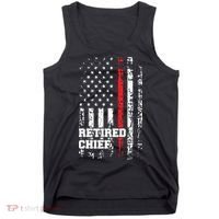 Retired Fire Chief Shirts Firefighter Rank Retirement Gift Tank Top thumb 0