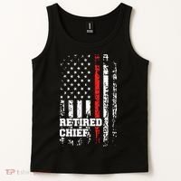 Retired Fire Chief Shirts Firefighter Rank Retirement Gift Tank Top thumb 2