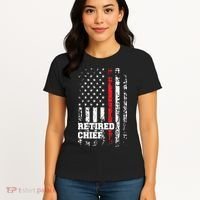 Retired Fire Chief Shirts Firefighter Rank Retirement Gift Women's T-Shirt thumb 4