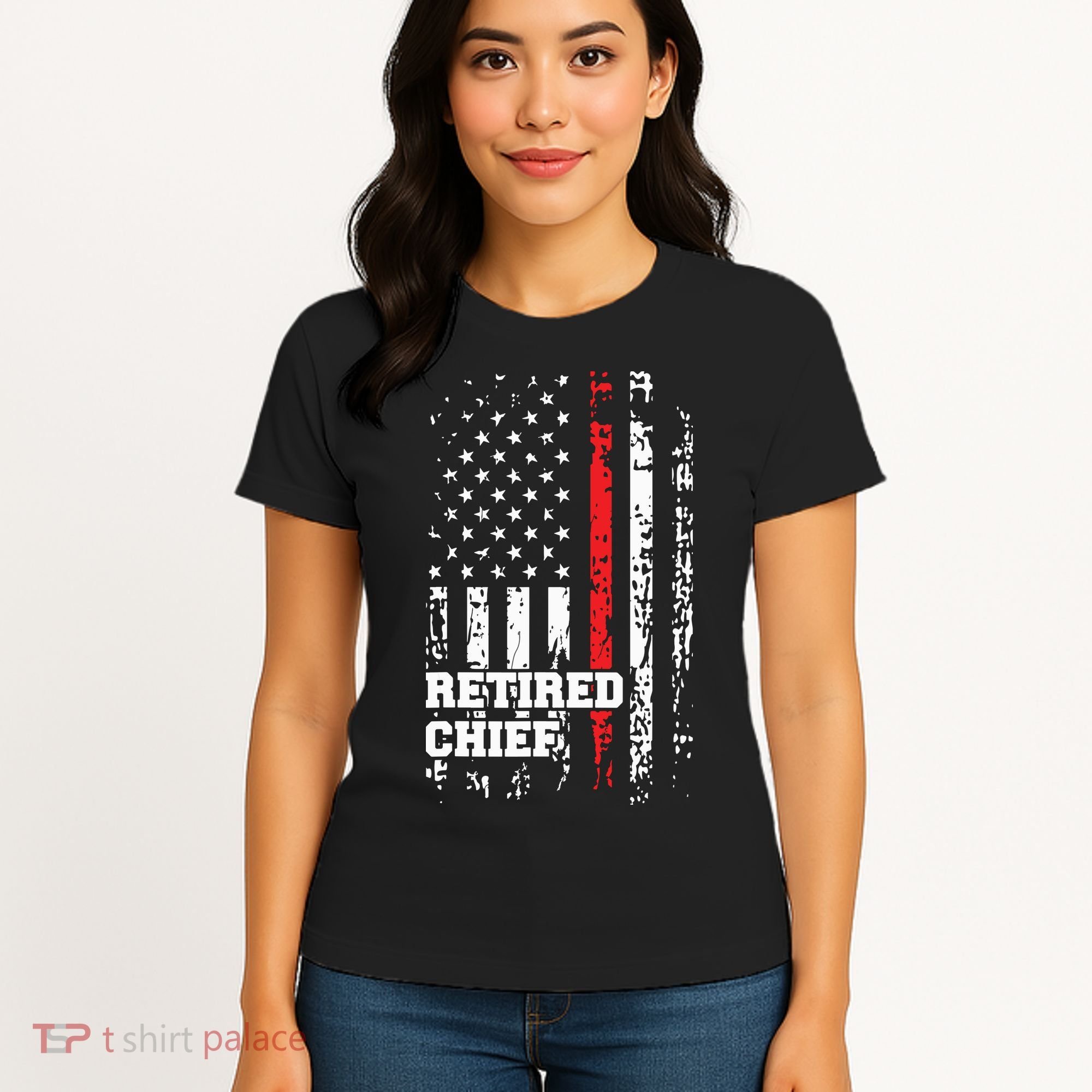 Retired Fire Chief Shirts Firefighter Rank Retirement Gift Women's T-Shirt