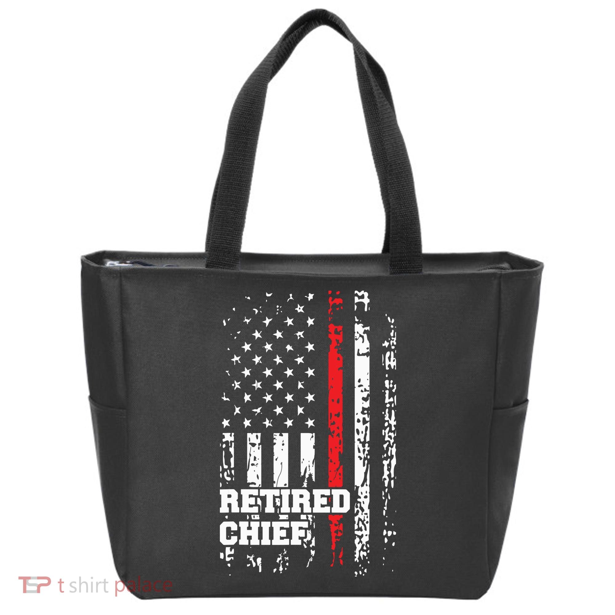 Retired Fire Chief Shirts Firefighter Rank Retirement Gift Tote Bag