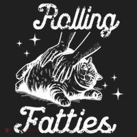 Rolling Fatties Cat Funny Women's Sweatshirt thumb 2