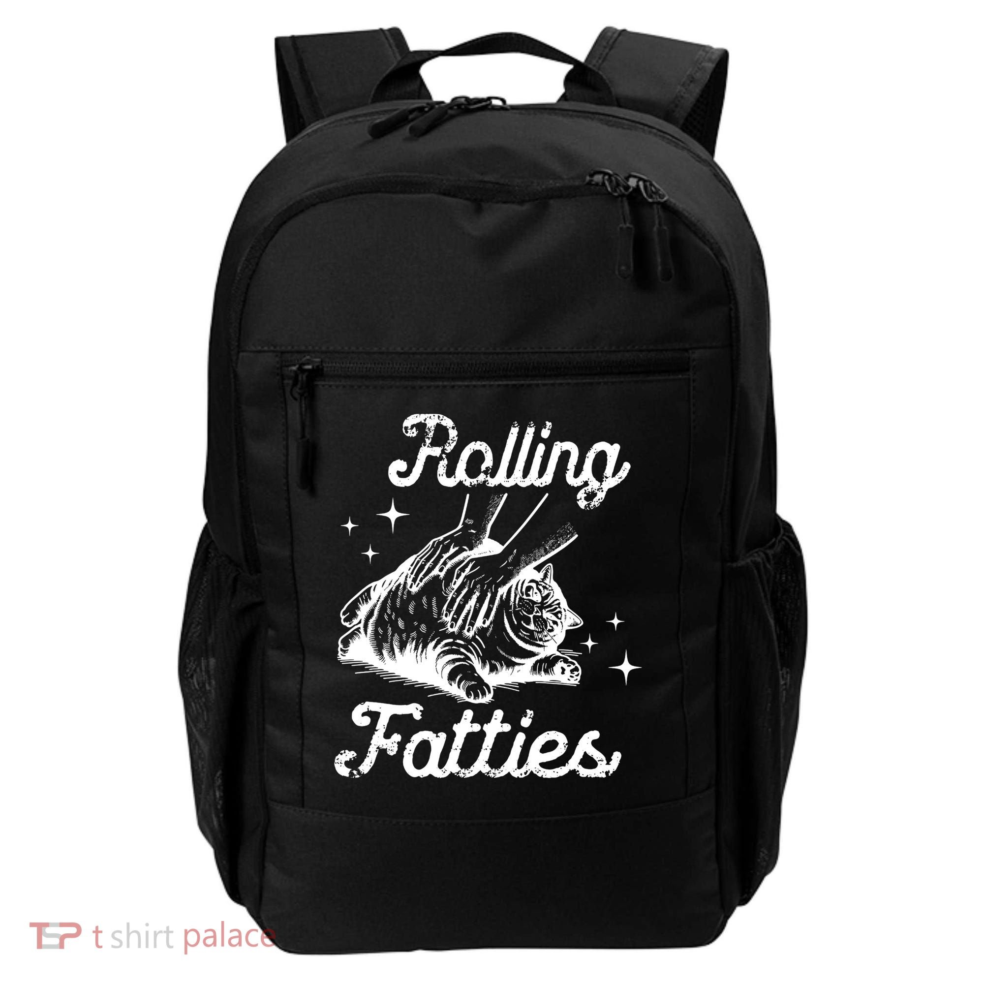 Rolling Fatties Cat Funny Backpack