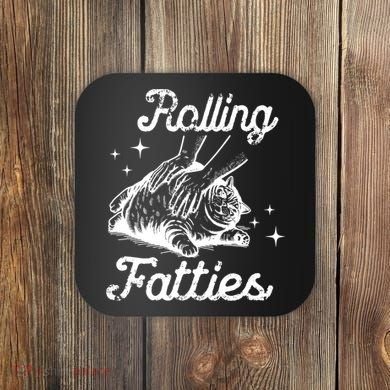 Rolling Fatties Cat Funny Coaster