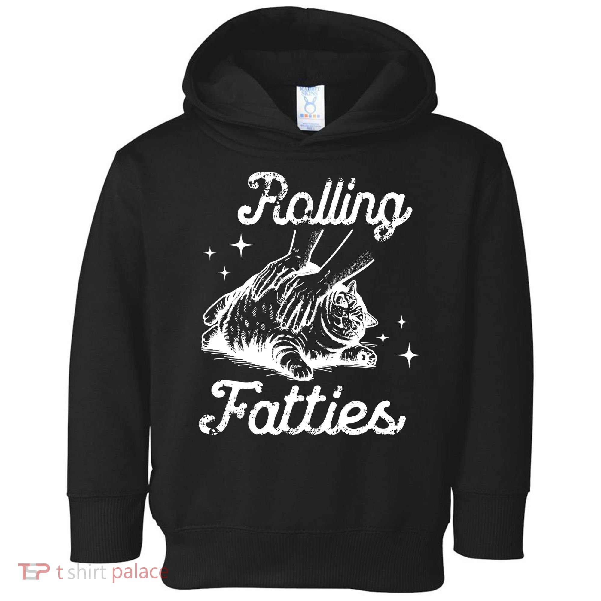 Rolling Fatties Cat Funny Toddler Hoodie