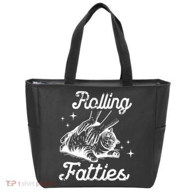 Rolling Fatties Cat Funny Tote Bag
