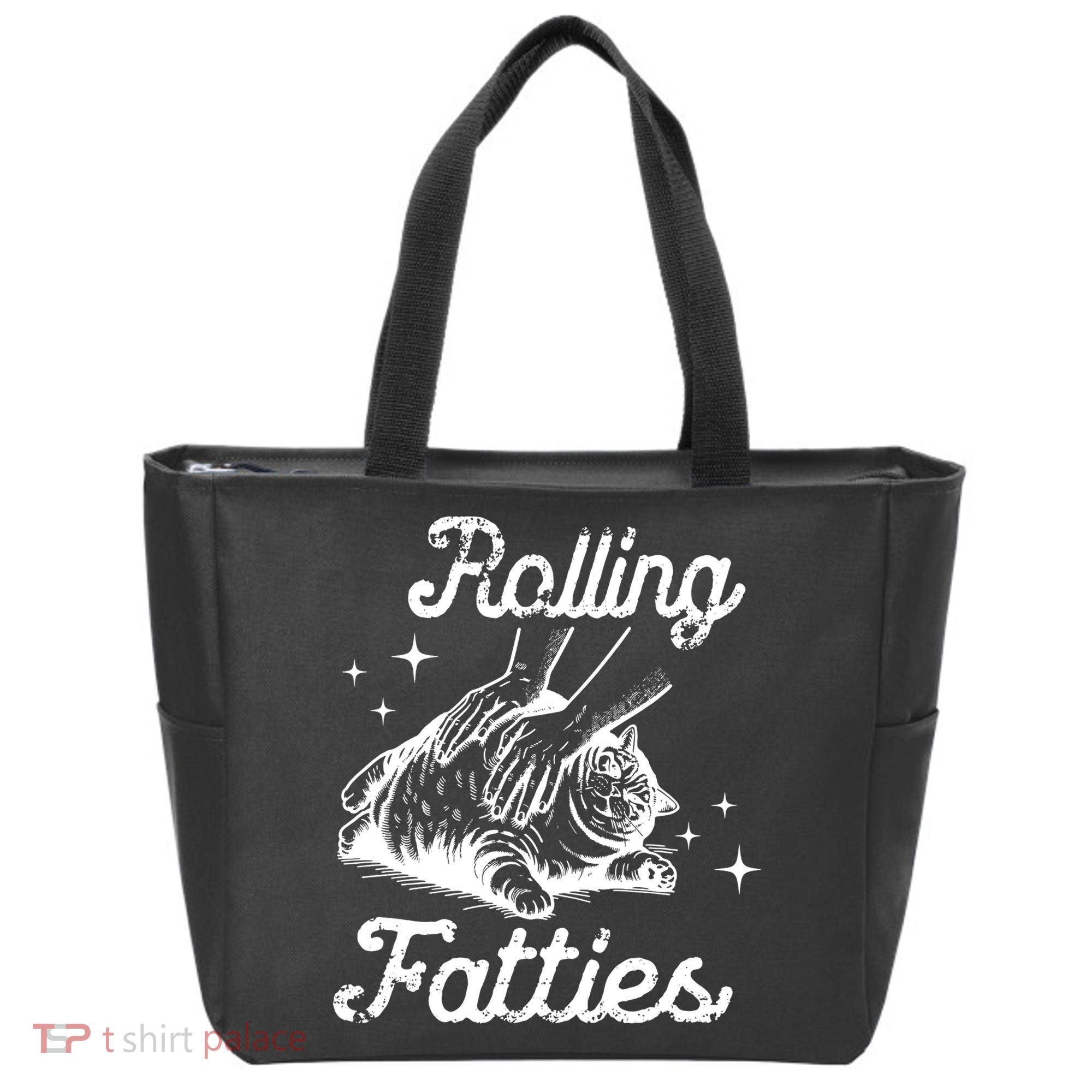 Rolling Fatties Cat Funny Tote Bag