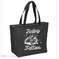 Rolling Fatties Cat Funny Tote Bag thumb 2