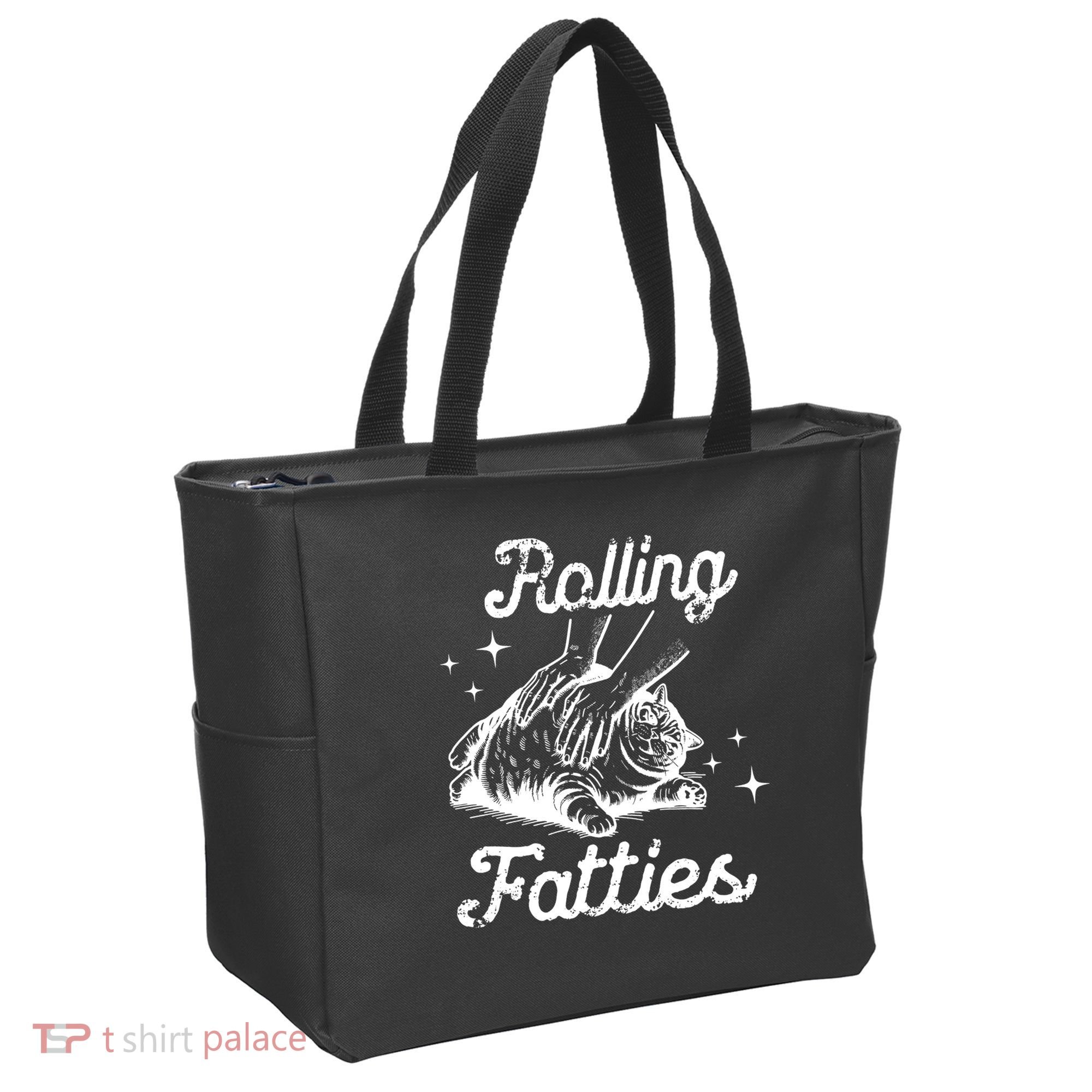 Rolling Fatties Cat Funny Tote Bag