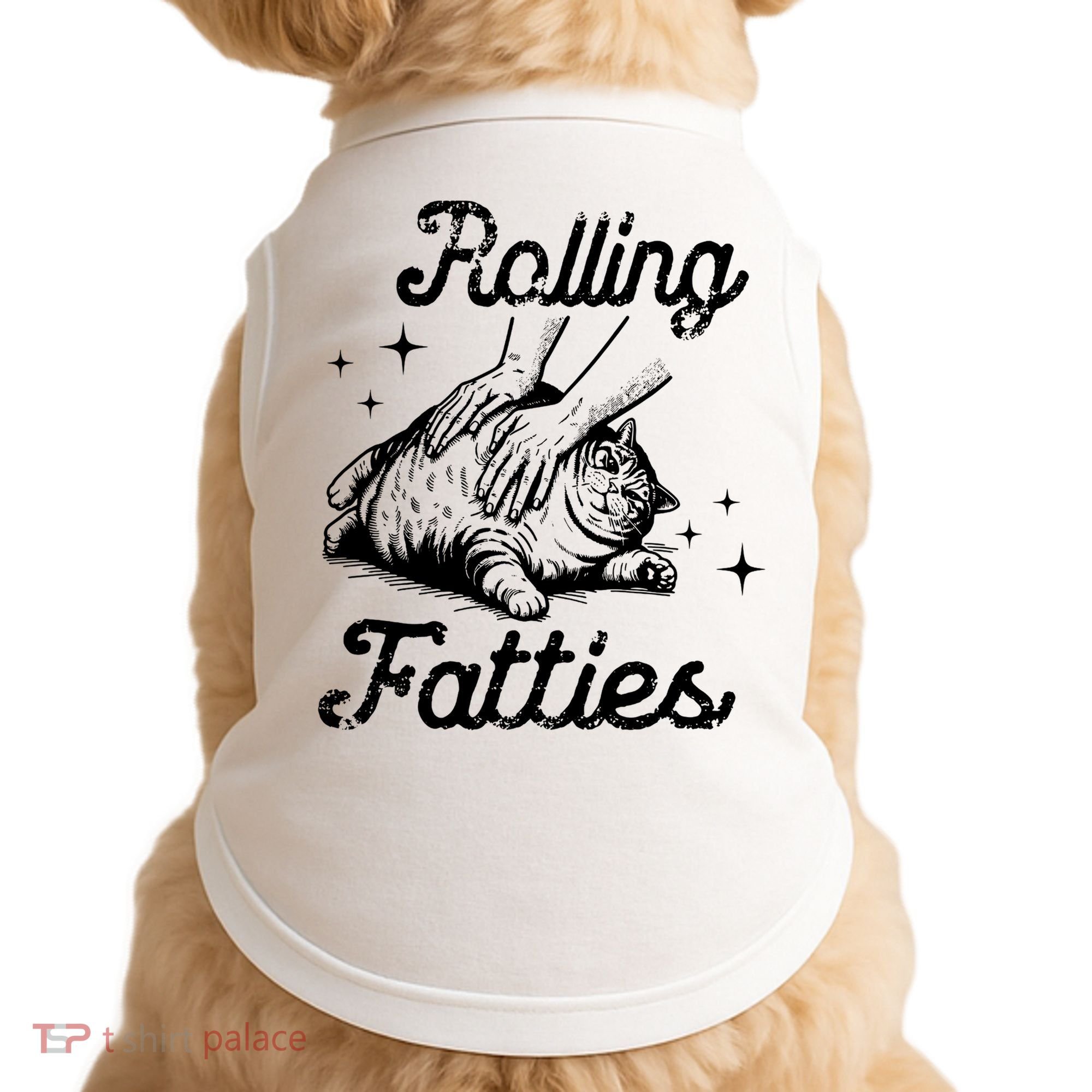 Rolling Fatties Cat Funny Doggie Tank
