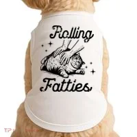 Rolling Fatties Cat Funny Doggie Tank thumb 0