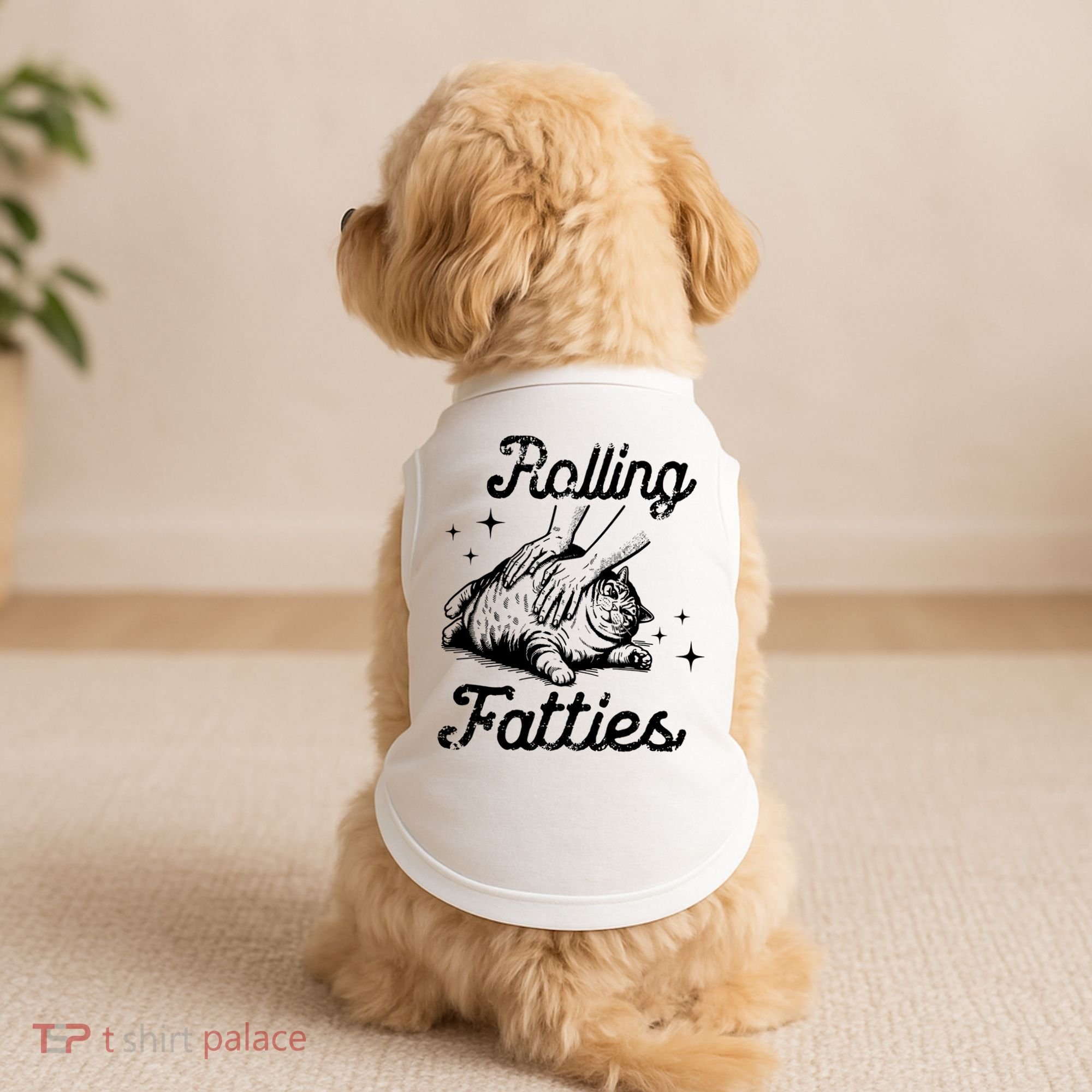 Rolling Fatties Cat Funny Doggie Tank