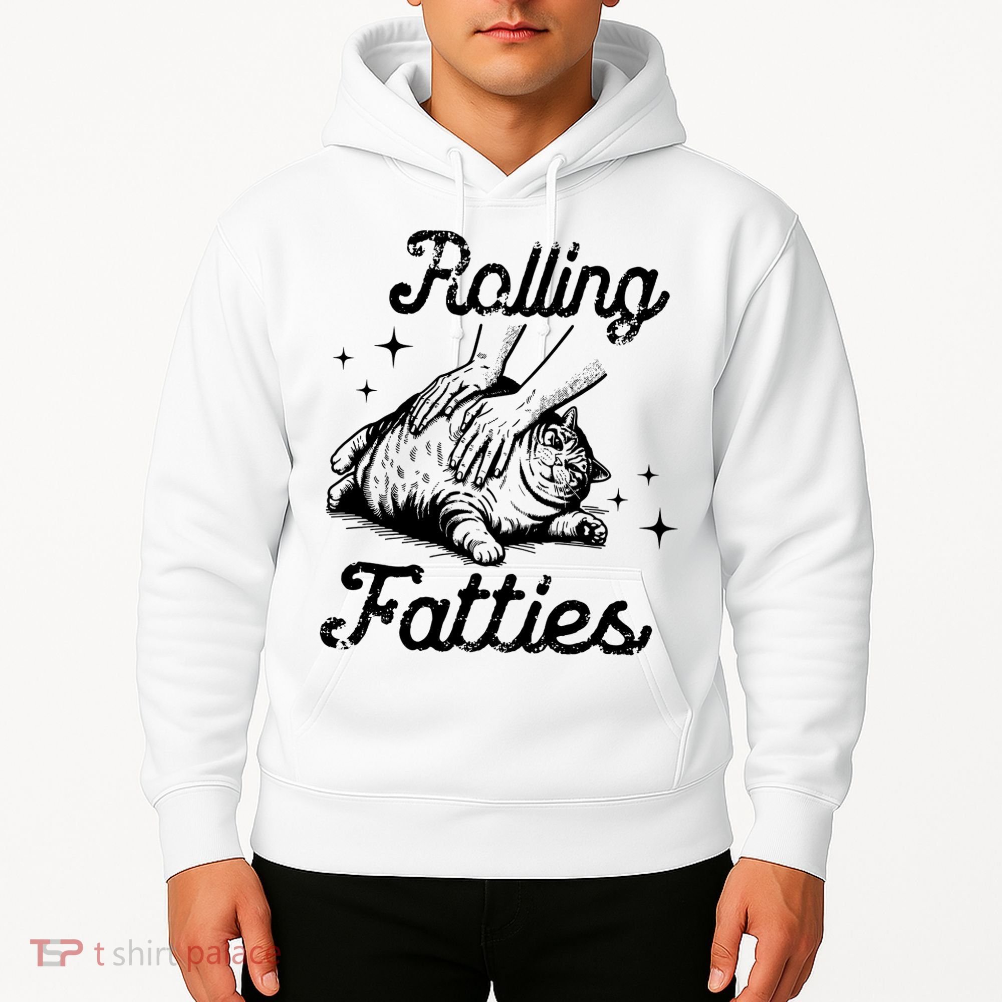Rolling Fatties Cat Funny Hoodie
